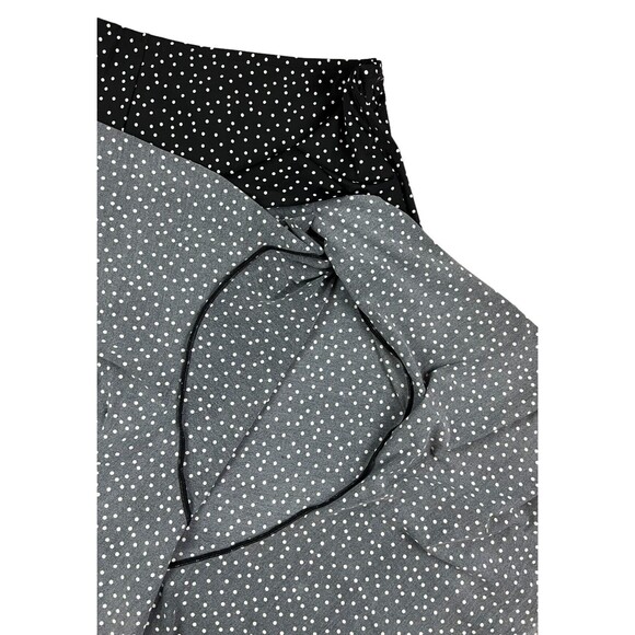 Tommy Bahama Swim Cover-up Skirt  Womens S  NWOT  Black Polka Dot Ruffle Hi Slit - Picture 3 of 6